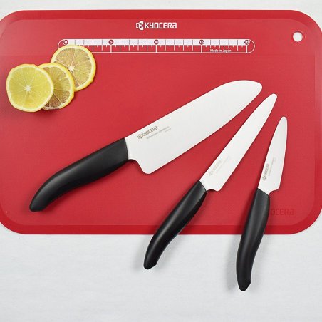 3 Pièces Set 3 Couteaux Céramique MULTICOULEURS Cuisine Professionnelle,  Couteau de Cuisine + Support